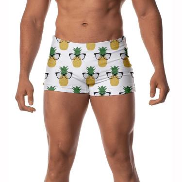 Imagem de Sunga Masculina Verão Lançamento Abacaxi Fitness Estampa Box-Masculino
