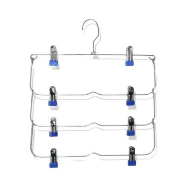 Imagem de Cabideiro Antiderrapante De Aço Inoxidável Multifuncional Para Calças 