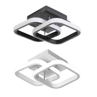 Imagem de Lustre De Teto Led Para Banheiro 24X20X12,5Cm - Preto - Piktik