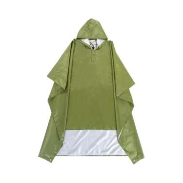 Imagem de Capa De Chuva Unissex Impermeável Com Capuz 3 Em 1, Tipo Poncho, Para 