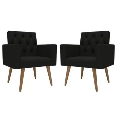 Imagem de Kit 2 Poltronas para Sala Escritório Recepção Sala de Espera Thais Sue