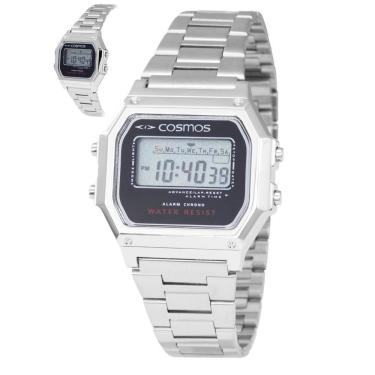 Imagem de Relógio Cosmos Feminino Ref: Os48854e Digital Vintage Prateado