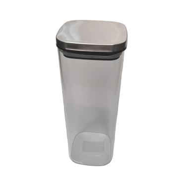 Imagem de Pote para Mantimento Le em Vidro Borosilicato Hermético com Tampa Inox Quadrado 1,8L