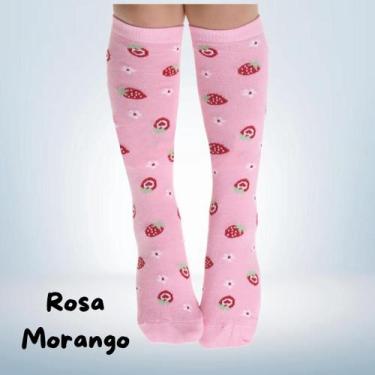 Imagem de Par de Meias 3/4 Infantil Divertida Colorida Fofa Gata - Vários Modelo