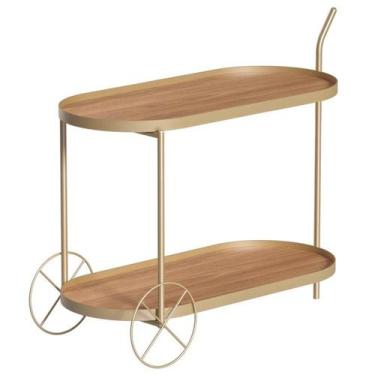 Imagem de Carrinho Bar Oval 100cm X 45cm X 76cm Home Bee - Portal Acessórios