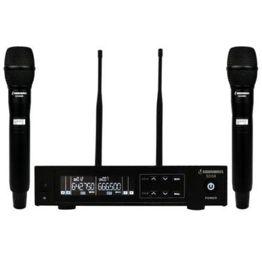 Imagem de Microfone Sem Fio Duplo de Mao UHF SD58 MM - Soundrix