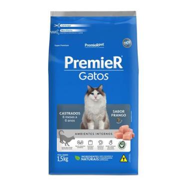 Imagem de Ração Premier Gatos Castrados 6 Meses A 6 Anos Frango 1.5Kg