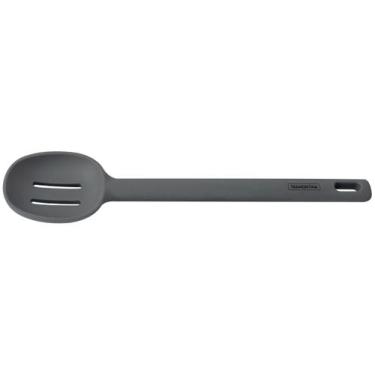 Imagem de Colher de Servir Perfurada Moldê em Silicone Cinza - Tramontina, Cinza