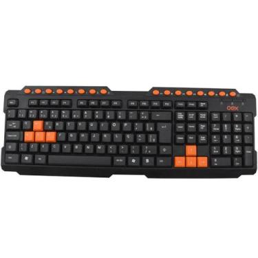 Imagem de Teclado Gamer OEX Game ABNT2, Laranja - TC-200