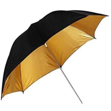 Imagem de Sombrinha Rebatedora Preta e Dourada - 84cm - f32