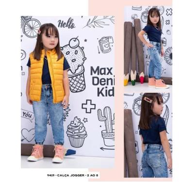 Imagem de Calça Infantil Menina Jogger Kids Max Denim Kids Tam 02 ao 08 - Ref 94
