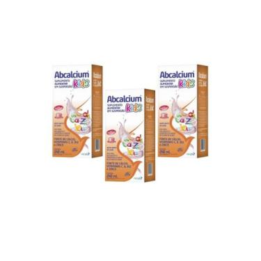Imagem de Kit 3 Un Abcalcium Kids Airela Vitamina B12 Vitamina D Cálcio Zinco Sa