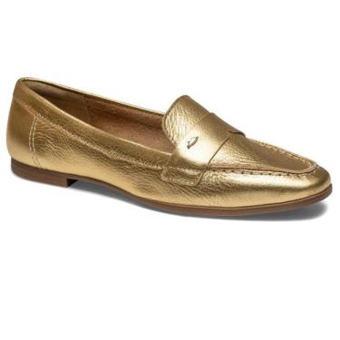 Imagem de Mocassim Dakota G6081 De Couro, 38, Metal ouro