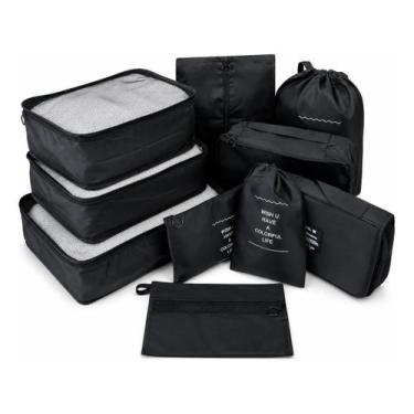 Imagem de Organizador necessaire para mala de viagem kit 10 peças coleção unique
