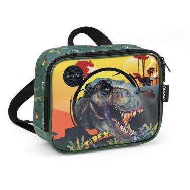 Imagem de Lancheira Térmica Up4you Dinossauro com Compartimento Térmico Mão e Costa Verde Luxcel