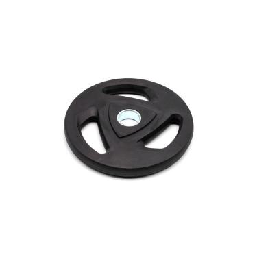 Imagem de Anilha Olímpica Vulcanizada 15kg Emborrachada com Anel em Aço Inoxidável Preto Ahead Sports