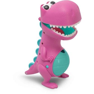 Imagem de Brinquedo para Bebê Tina Rex Papa Tudo Dinossaurinha Interativa com Acessórios Violeta Elka