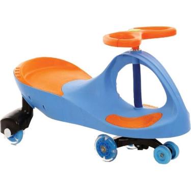Imagem de Carrinho Manual Interativo Ginga Car com Rodas Giratórias 360 graus  Luz Azul Toy Mix