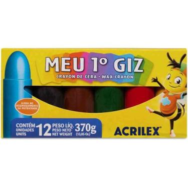 Imagem de Giz de Cera Gizão Meu 1 GIZ de Cera - 12 Cores - Caixa com 3 Unidades 