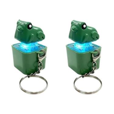 Imagem de Lanterna LED Recarregável Com Som Engraçado De Sapo E Pato, Chaveiro E