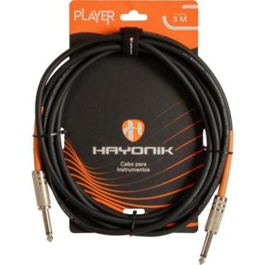 Imagem de Cabo Para Instrumentos Player P10 x P10 3m Preto Hayonik