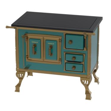 Imagem de Fogao a Lenha Venax GII n 1 Colonial Premium Turquesa SE