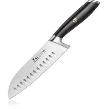 Imagem de Faca Santoku Cangshan Série L de 7 polegadas, aço alemão forjado, 1026