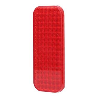 Imagem de Refletor retangular, adesivo refletivo de confiabilidade 9,5 x 4 cm com efeito reflexivo para alerta ao redor de veículos