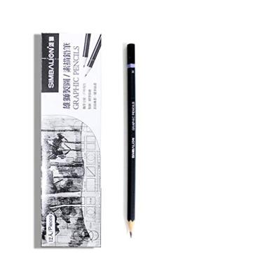 Imagem de Lápis de esboço, pintura, desenho, materiais de arte, lápis H, 12 pacotes