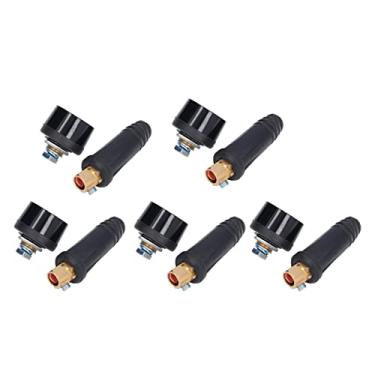 Imagem de Cabo de solda de encaixe rápido, 5 conjuntos de cabos de solda plugues de conector resistentes a impactos para solda elétrica