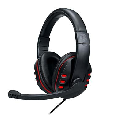 Imagem de Headset Gamer Multiplataforma USB 2.0 com Controle Multi Função Sem Uso de Software Preto/Vermelho TYSON - HGTN ELG