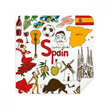 Imagem de Espanha Landscap Animais Bandeira Nacional óculos pano pano pano pano pano pano pano pano pano pano pano pano pano pano embalagem com 2