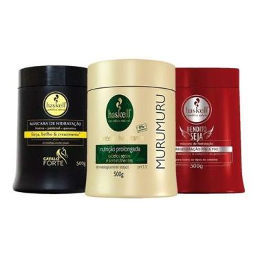 Imagem de Kit Cronograma Capilar Haskell  Cabelos Danificados Crescimento,Regeneração,Reconstrução,Nutrição profunda