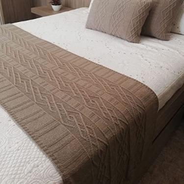 Imagem de PESEIRA TRICOT CARMEN CAMA KING 260X60cm Cor:linho papiro