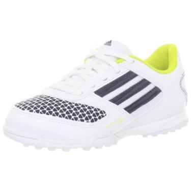 Imagem de adidas Freefootball X-Ite Chuteira de futebol (Bebê/Criança pequena/Criança grande), Branco/Tech Onix/Lab Lime, 5 Big Kid