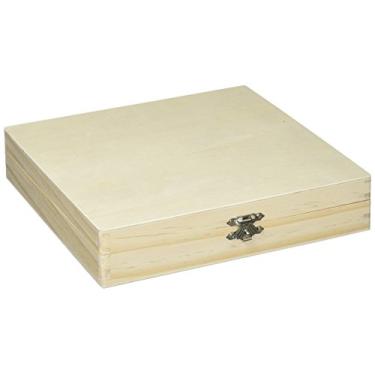 Imagem de Darice 9180-06 Caixa de Charutos Inacabada, 21,3 cm x 20,5 cm x 4,4 cm, Marrom