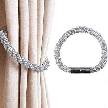 Imagem de Suporte de cortina magnético forte ímã prendedor de cortina para sala de estar acessórios de decoração para casa, cinza, 1 peça