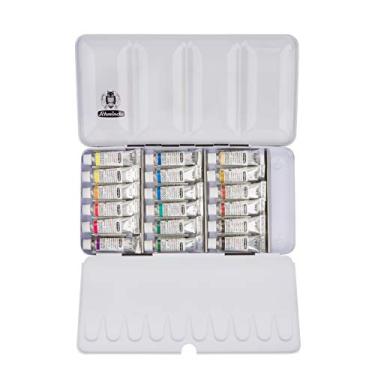 Imagem de Schmincke - HORADAM® AQUARELL color box, 18 x 5 ml tubes, 74118097, metal box, painting set, finest premium watercolors