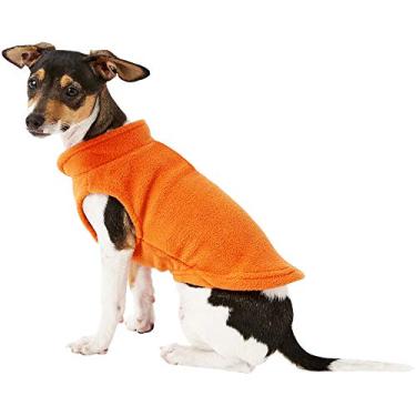 Imagem de DroolingDog camiseta de lã para filhotes de cachorro, colete de lã para animais de estimação roupas quentes para cães pequenos, pequena, laranja