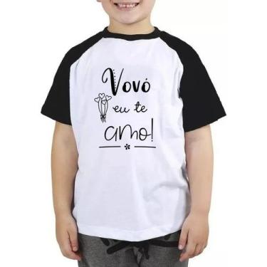 Imagem de Camiseta Infantil Vovó Eu Te Amo Camisa Blusa Balões Avó - Mago Das Ca
