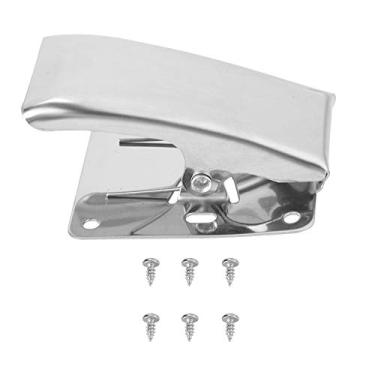 Imagem de Vbestlife Grampo de filete de limpeza de peixe, aço inoxidável, grampo de cauda de filete de peixe com parafusos de montagem para limpeza de tábua de isca de mesa (2 peças) clipe de cauda de arquivo de peixe