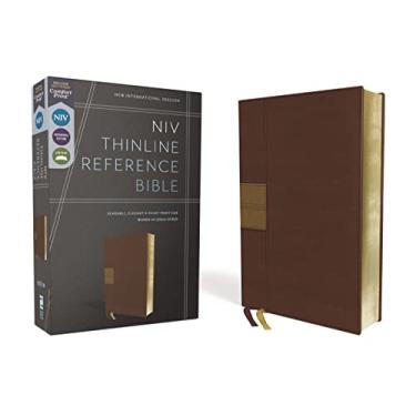 Imagem de Niv, Thinline Reference Bible (Deep Study at a Portable Size), Leathersoft, Brown, Red Letter, Comfort Print: New International Version, Brown, ... Reference Bible, Red Letter, Comfort Print