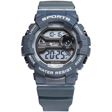 Imagem de Relógio Digital Masculino Everlast Azul à Prova D'água 50 Metros com 2 Anos de Garantia E734