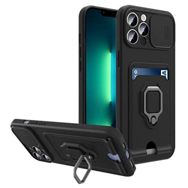 Imagem de Suporte de anel de cartão de carteira de câmera deslizante para Samsung Galaxy A20 A30 A51 A71 A21S A12 A32 A22 A42 A31 A02S A52 A72, preto, para iphone 6 6s