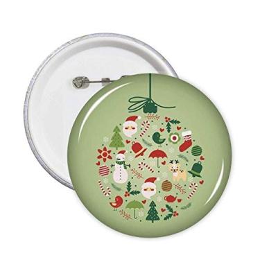 Imagem de Mas, Papai Noel, boneco de neve, árvore, alfinetes, emblema, botão, decoração, acessório, 5 peças