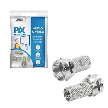Imagem de PIX Conector F Rosca Rg-59 - Kit Com 4 Pcs