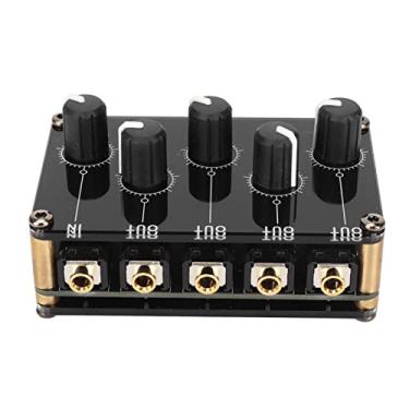 Imagem de Mixer de Linha Mini de 4 Canais, Plug and Play Profissional de Baixo Ruído Misturador de Linha de 4 Vias Fácil de Controlar para Toca-fitas