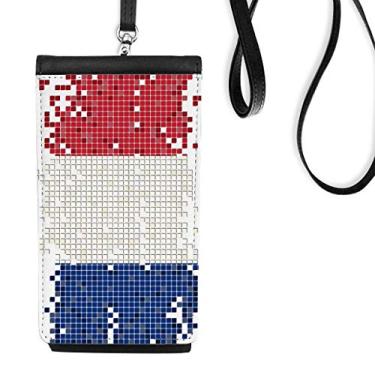 Imagem de Carteira de telefone com a bandeira nacional da França com bolso preto