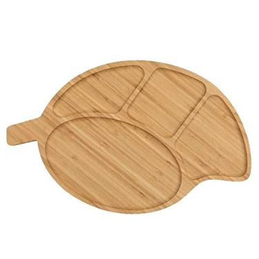 Imagem de Petisqueira de Bambu Folha com 4 Divisórias 39cm