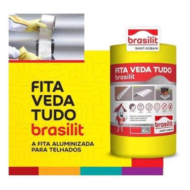 Imagem de Manta Asfáltica Aluminizada Adesiva 20Cmx10M Brasilit